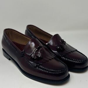New with box! G.H.Bass Weejuns burgundy loafers tassels size 11, EU 44
